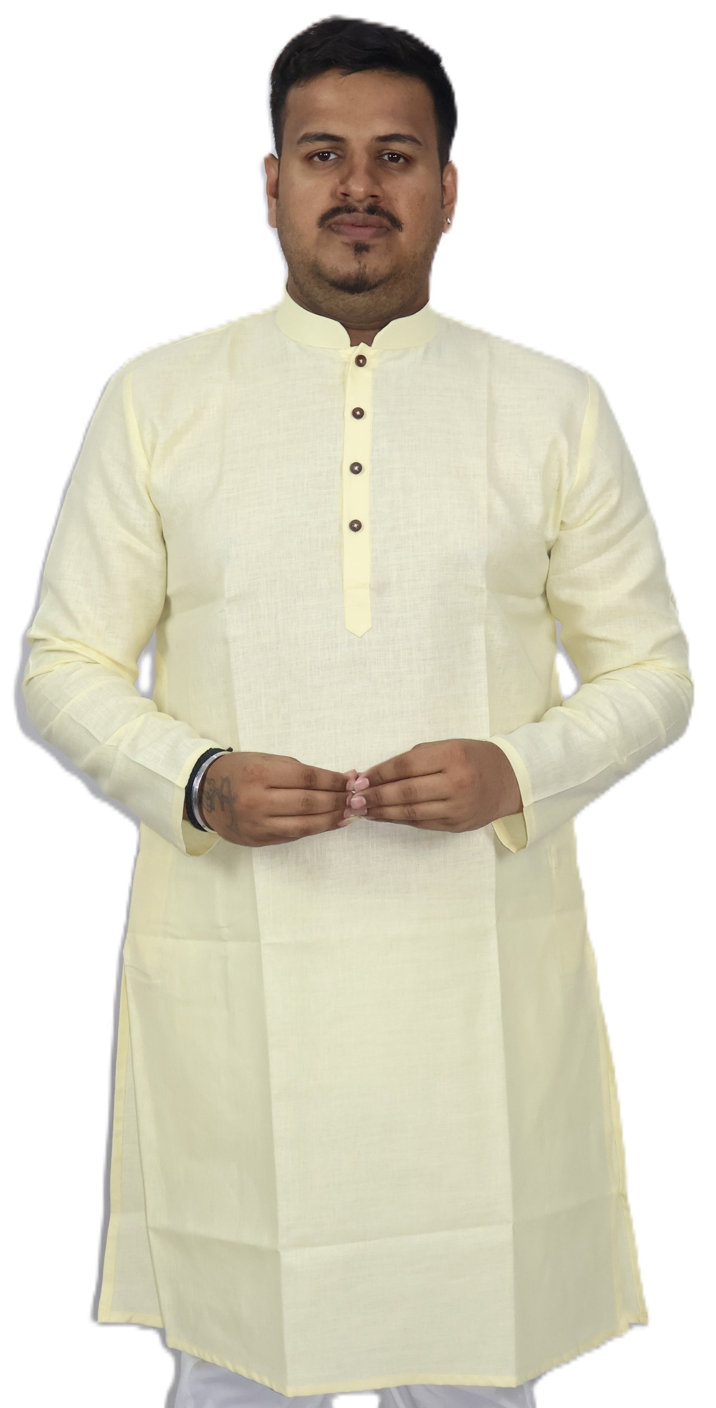 BLOSSOM MEN'S KURTA LEMON YELLOW