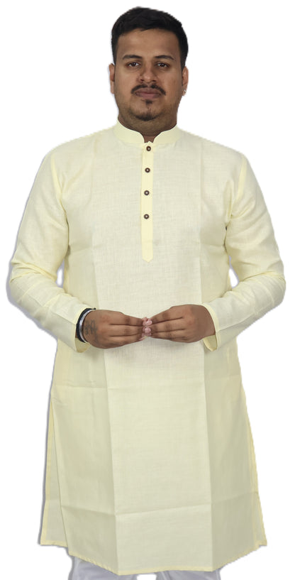 BLOSSOM MEN'S KURTA LEMON YELLOW