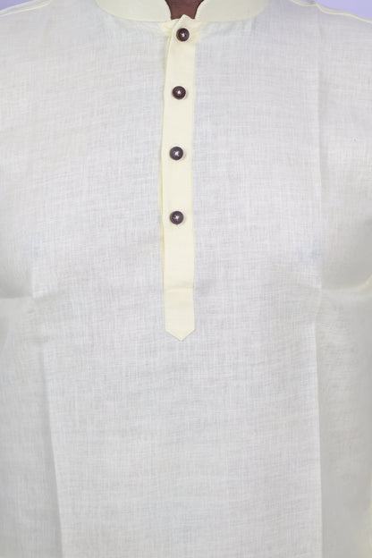 BLOSSOM MEN'S KURTA LEMON YELLOW