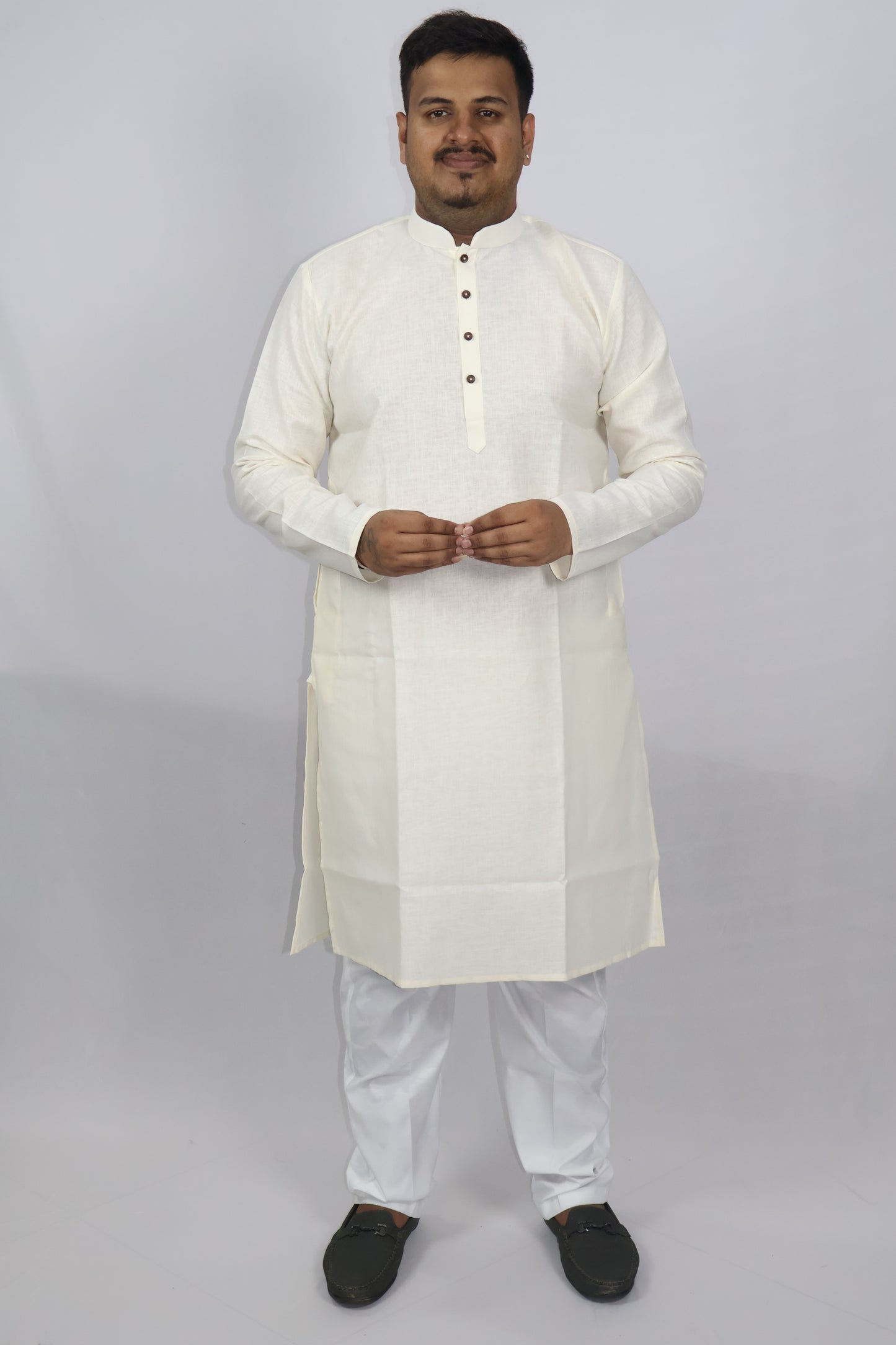 BLOSSOM MEN'S KURTA LIGHT CREAM