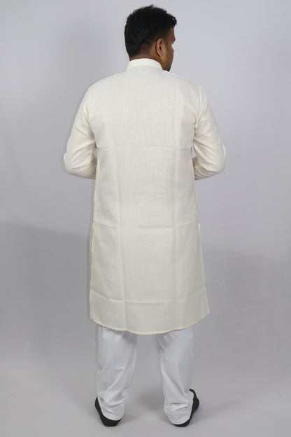 BLOSSOM MEN'S KURTA LIGHT CREAM