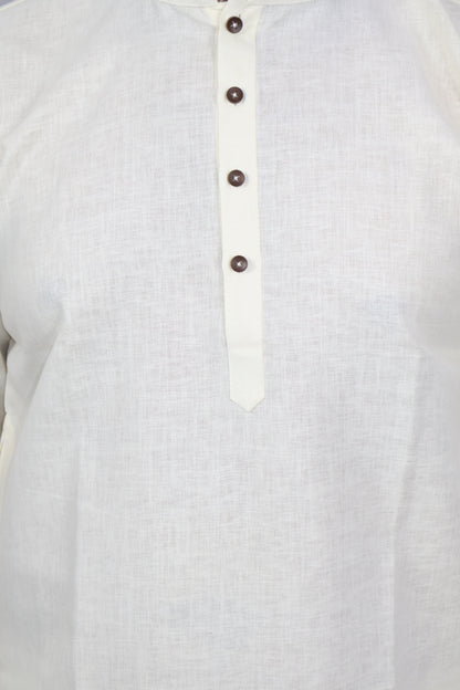 BLOSSOM MEN'S KURTA LIGHT CREAM