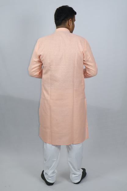 BLOSSOM MEN'S KURTA PEACH