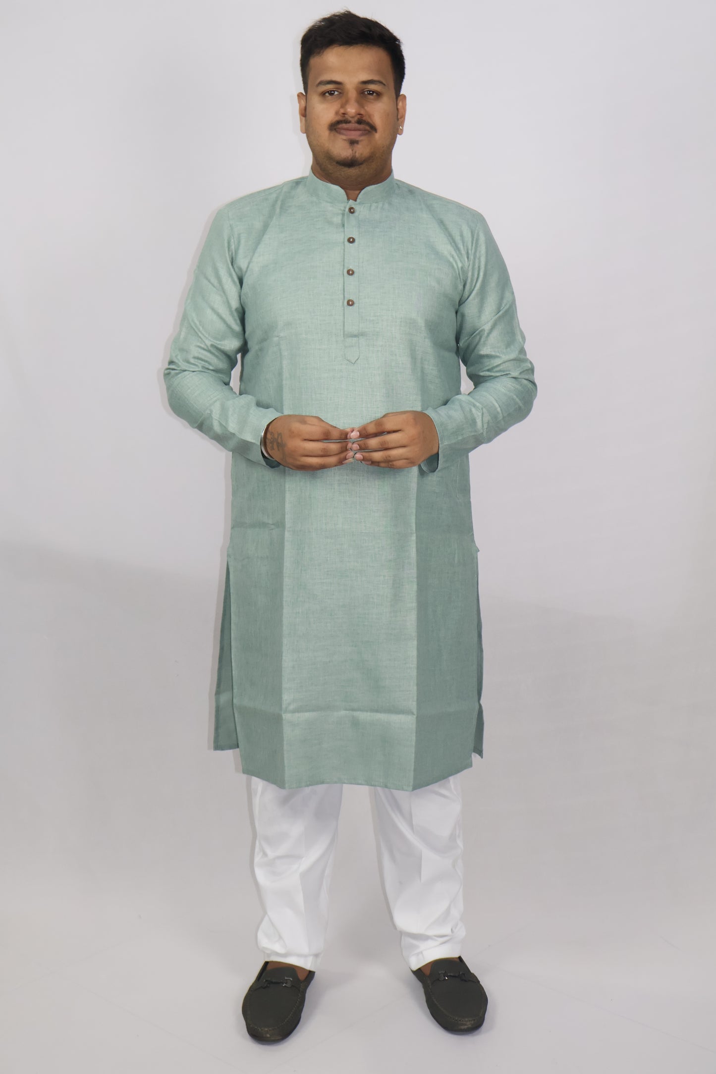 BLOSSOM MEN'S KURTA SAGE GREEN