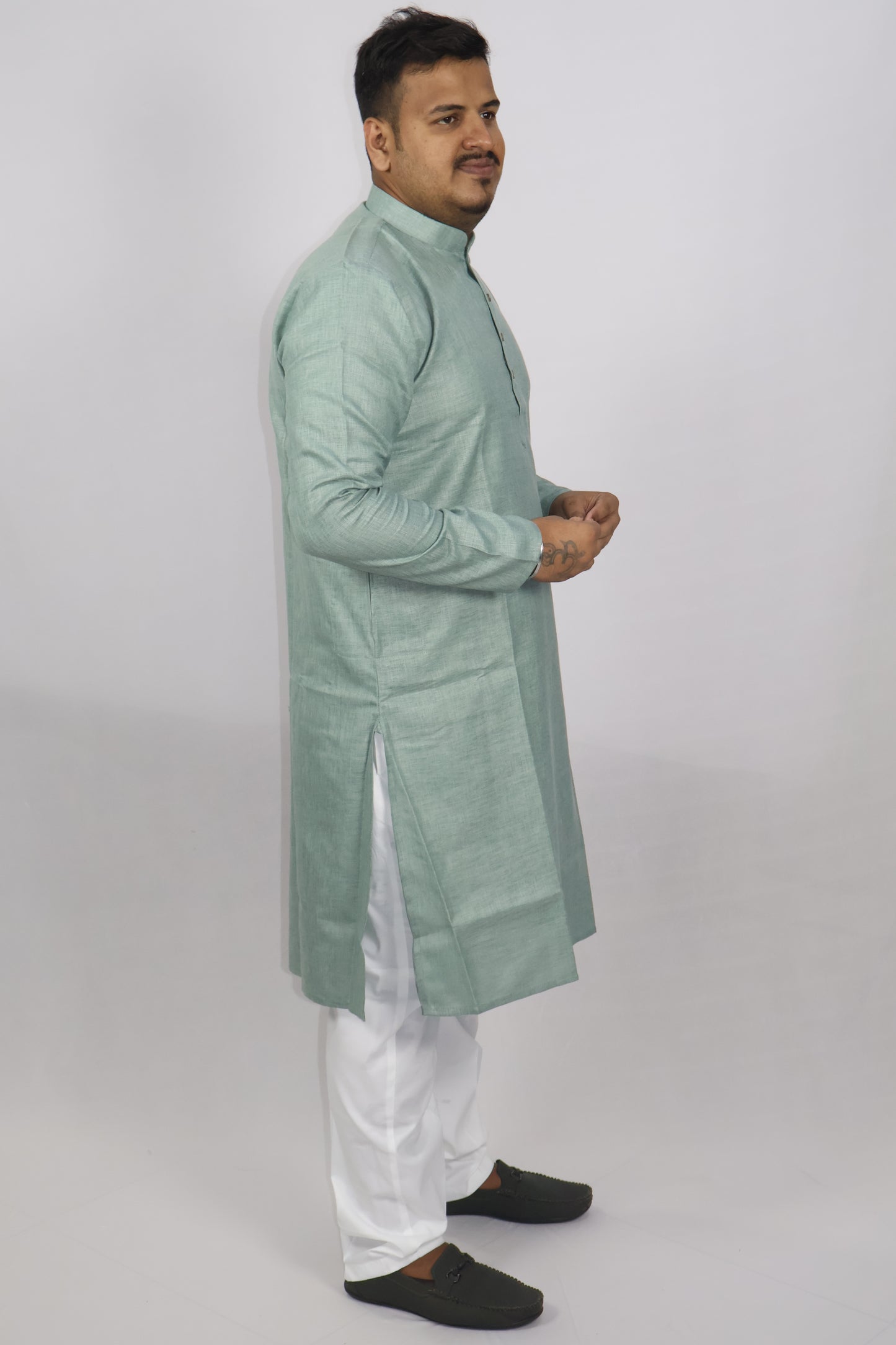 BLOSSOM MEN'S KURTA SAGE GREEN