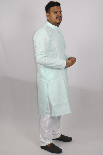 BLOSSOM MEN'S KURTA SEA GREEN