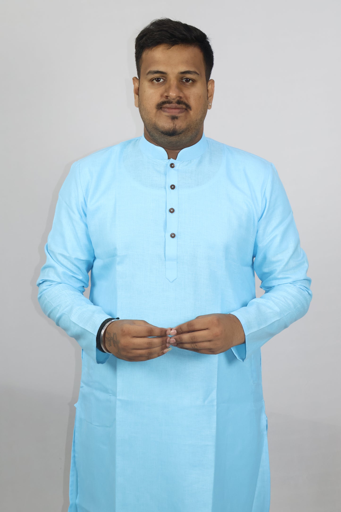 BLOSSOM MEN'S KURTA SKY BLUE