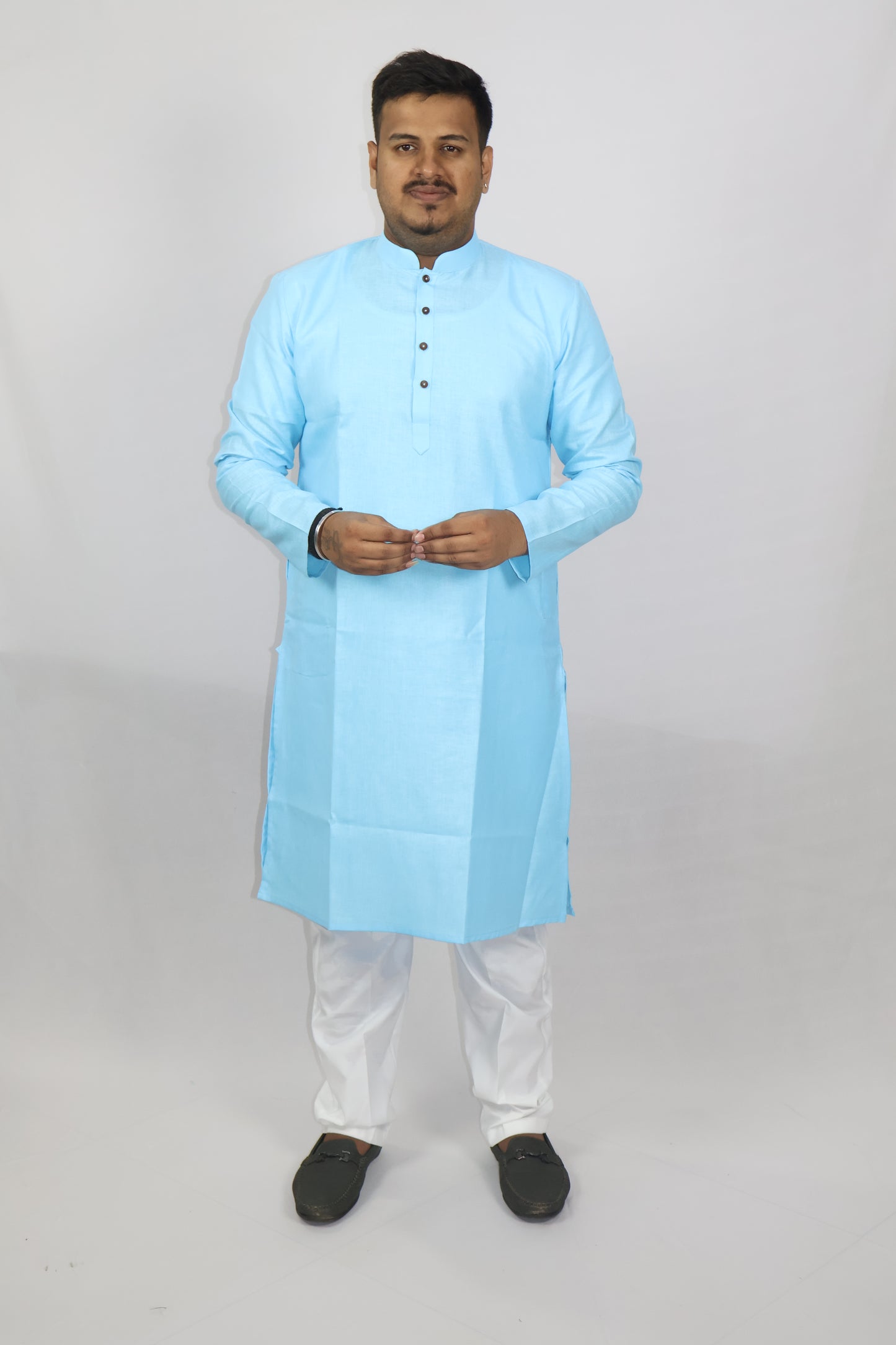 BLOSSOM MEN'S KURTA SKY BLUE