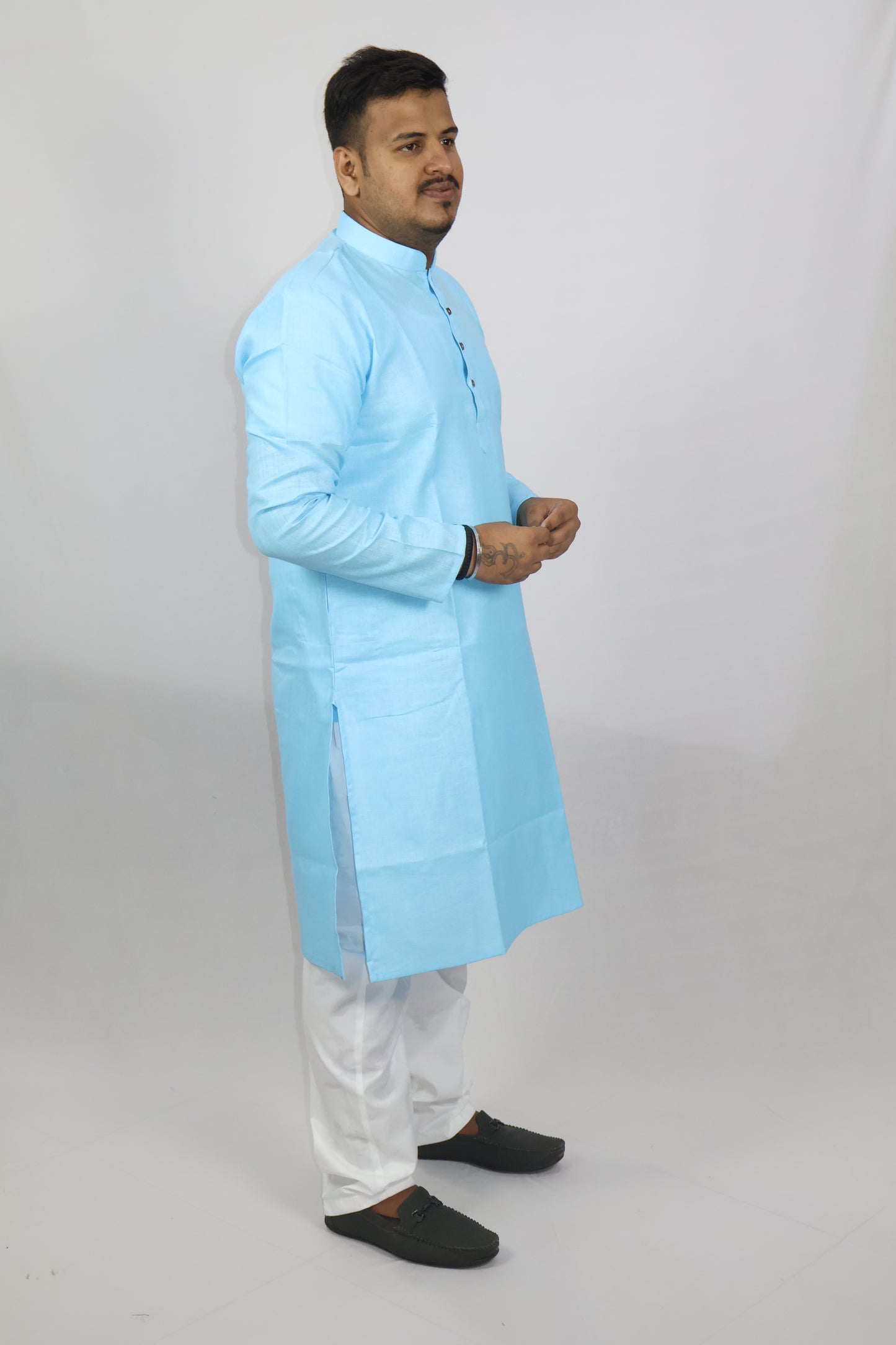 BLOSSOM MEN'S KURTA SKY BLUE