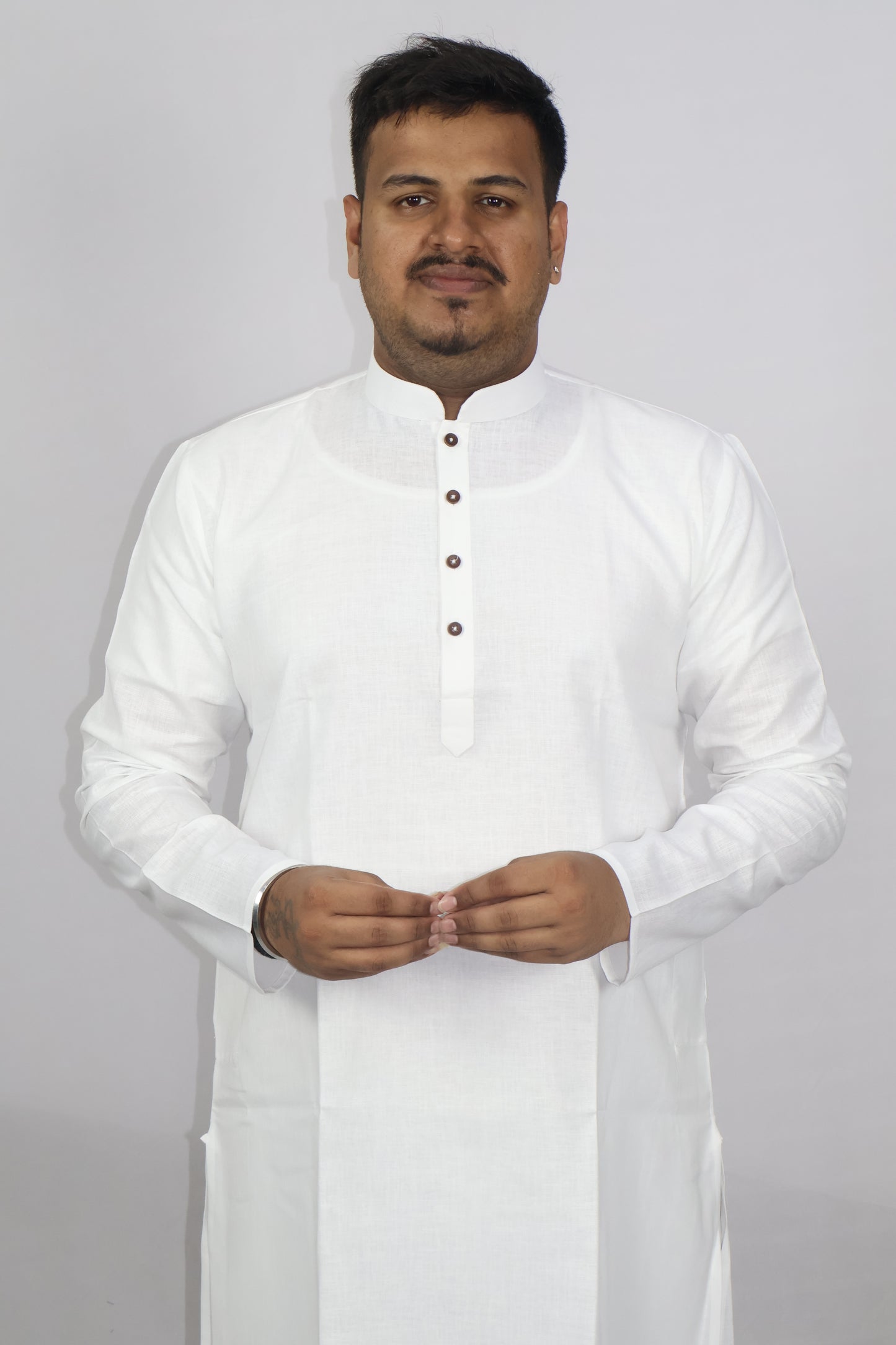 BLOSSOM MEN'S KURTA WHITE