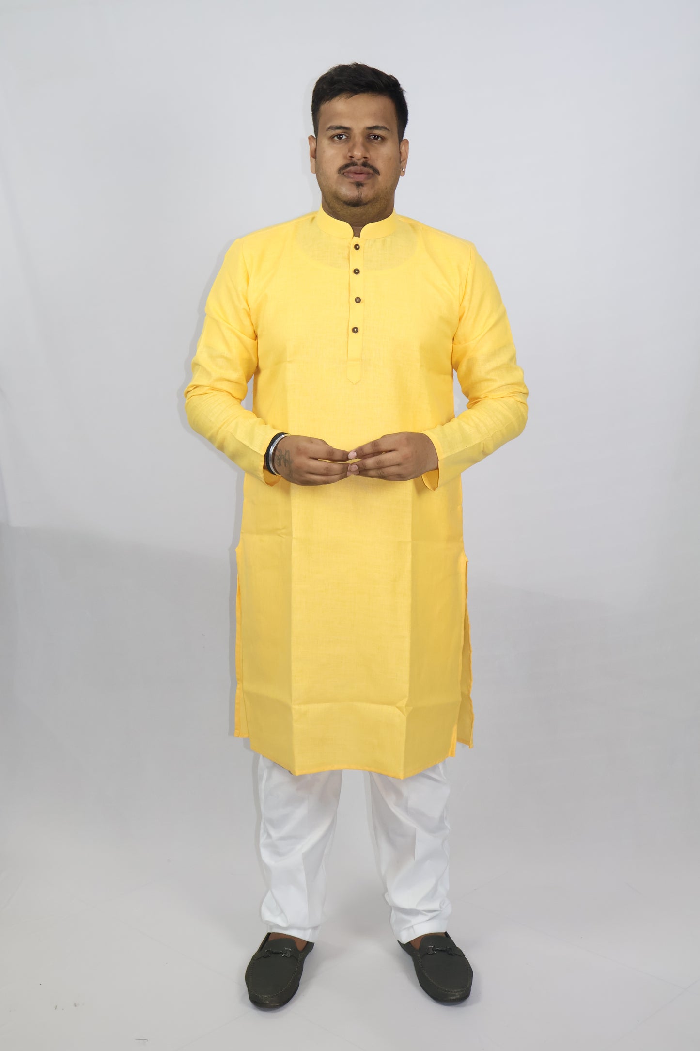 BLOSSOM MEN'S KURTA YELLOW