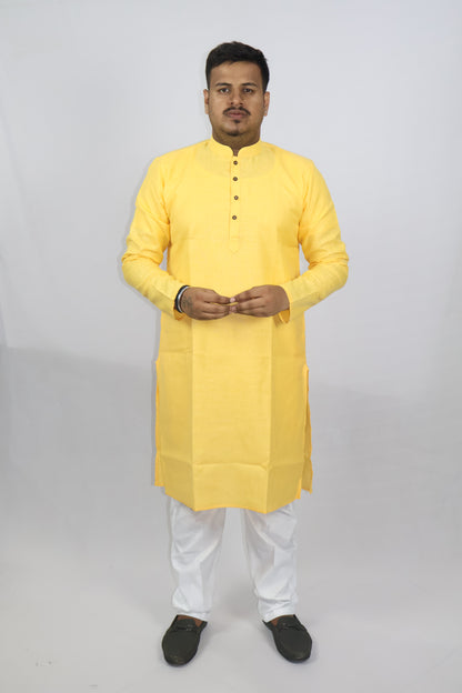 BLOSSOM MEN'S KURTA YELLOW