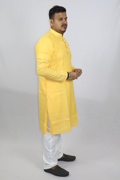 BLOSSOM MEN'S KURTA YELLOW