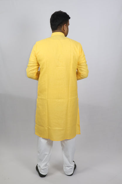 BLOSSOM MEN'S KURTA YELLOW