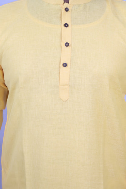 BLOSSOM MEN'S KURTA YELLOW