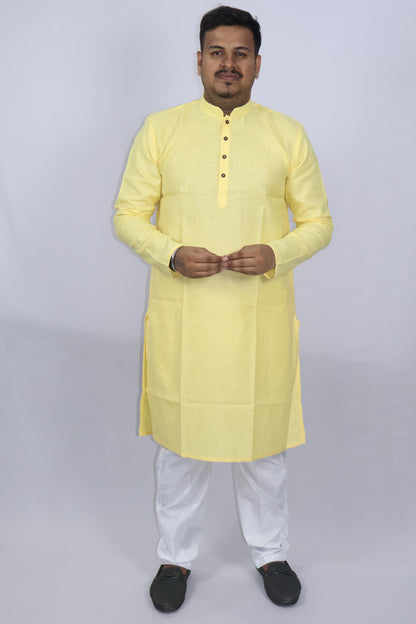 BLOSSOM MEN'S KURTA YELLOW (MILD)