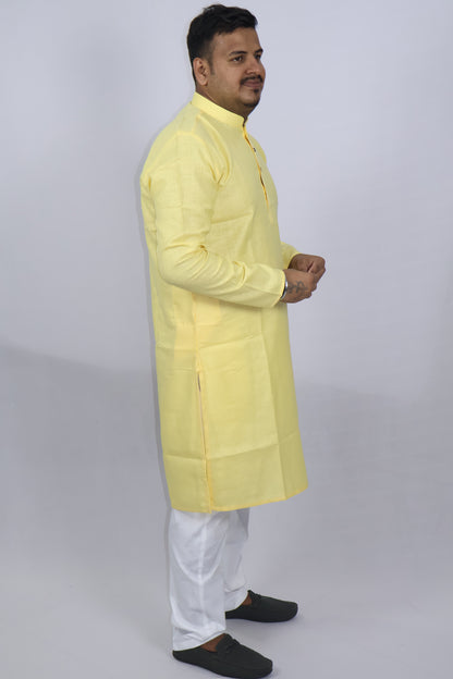BLOSSOM MEN'S KURTA YELLOW (MILD)