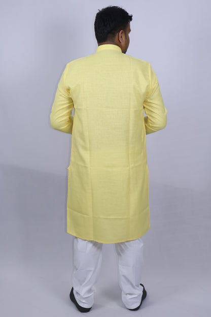 BLOSSOM MEN'S KURTA YELLOW (MILD)