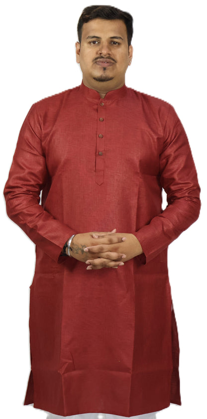 BLOSSOM MEN'S KURTA MARON