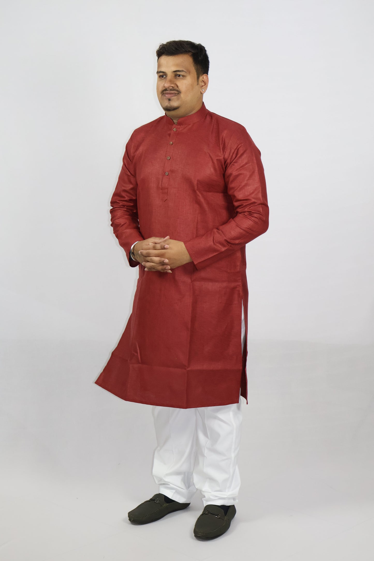 BLOSSOM MEN'S KURTA MARON