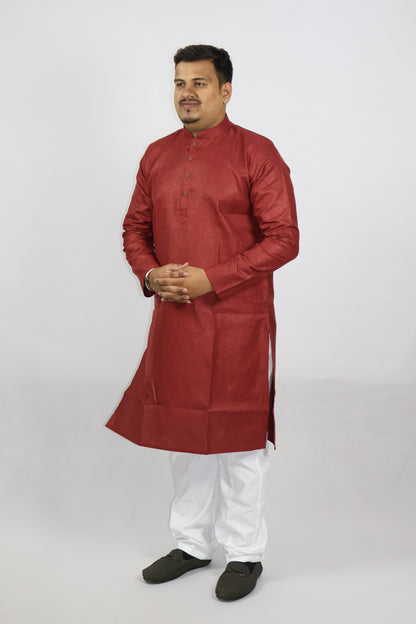 BLOSSOM MEN'S KURTA MARON