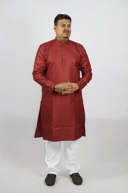 BLOSSOM MEN'S KURTA MARON