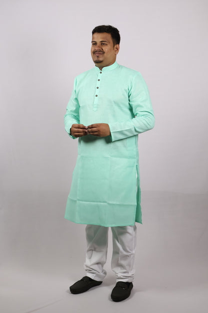 BLOSSOM MEN'S KURTA MINT GREEN