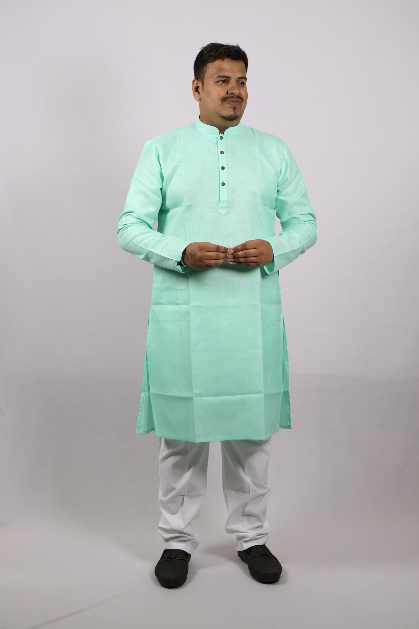 BLOSSOM MEN'S KURTA MINT GREEN