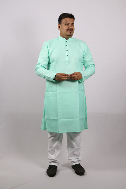 BLOSSOM MEN'S KURTA MINT GREEN