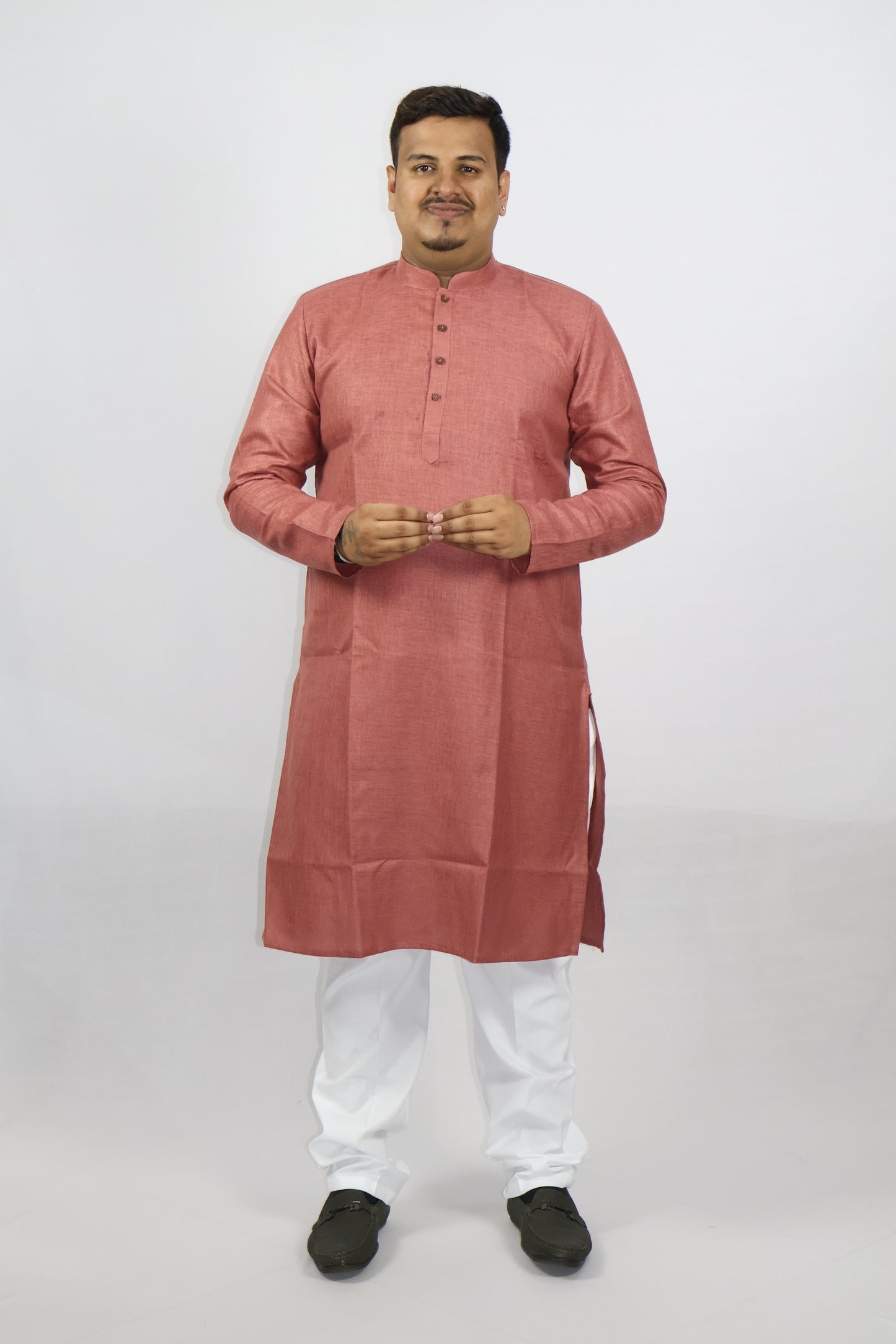 BLOSSOM MEN'S KURTA RADISH