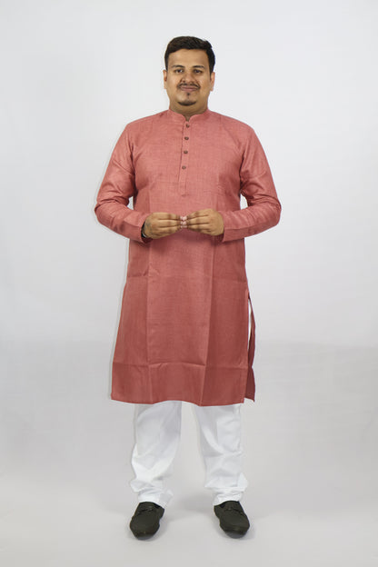 BLOSSOM MEN'S KURTA RADISH