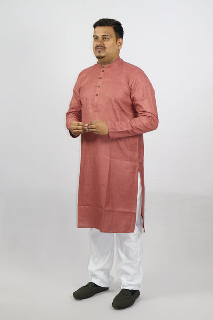 BLOSSOM MEN'S KURTA RADISH