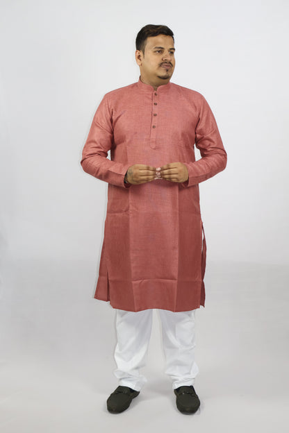 BLOSSOM MEN'S KURTA RADISH