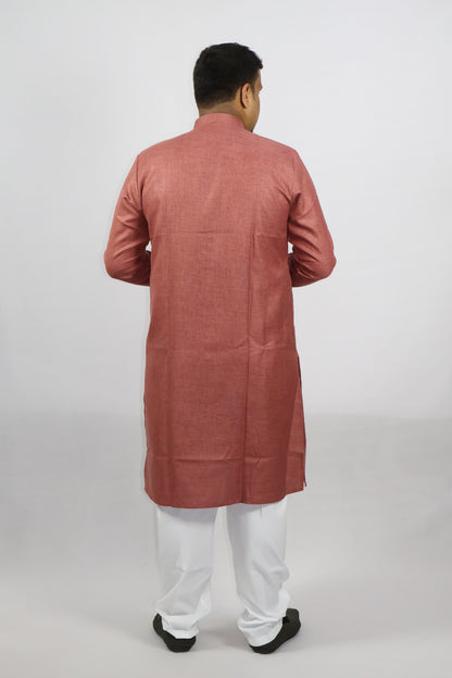 BLOSSOM MEN'S KURTA RADISH