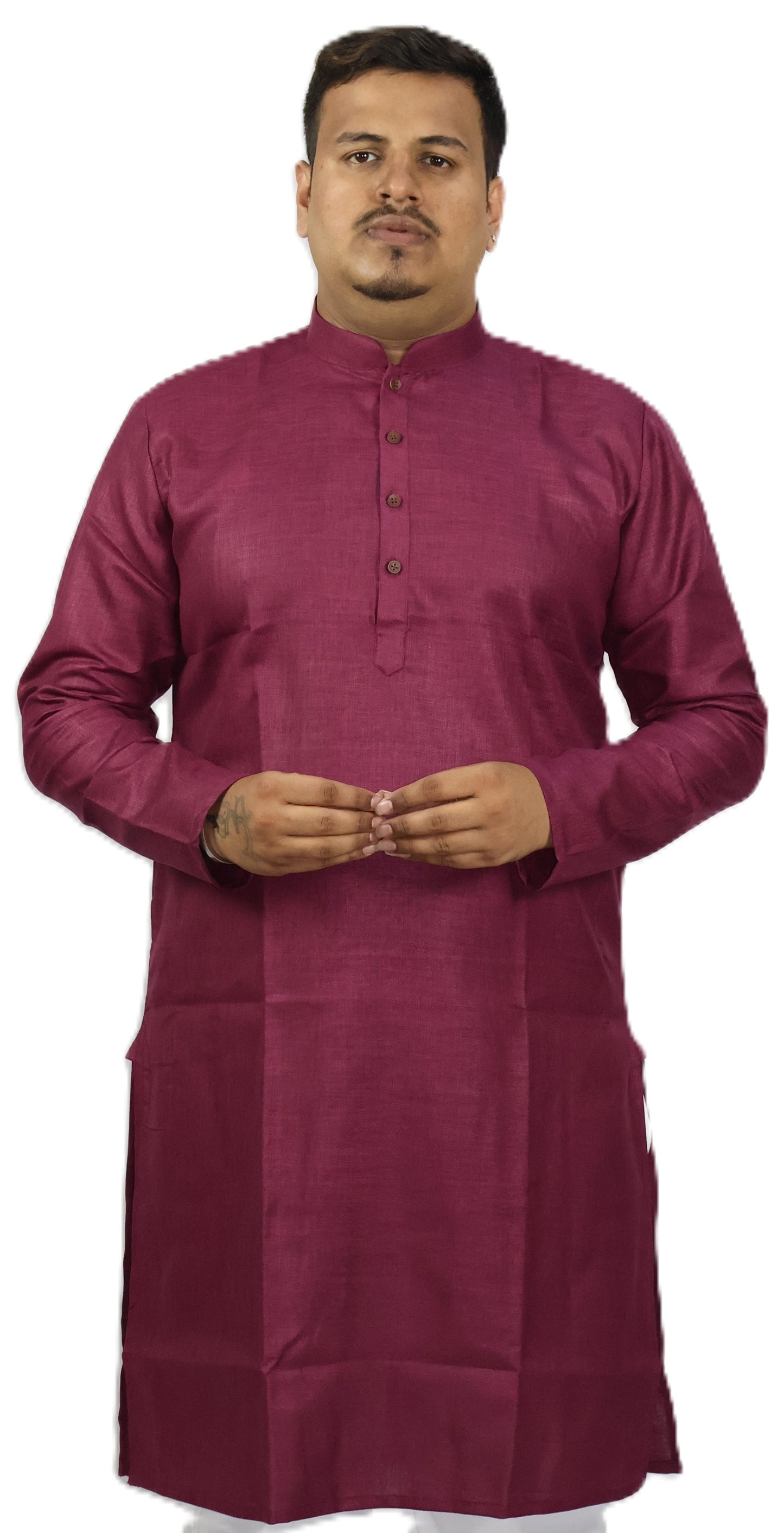BLOSSOM MEN'S KURTA WINE