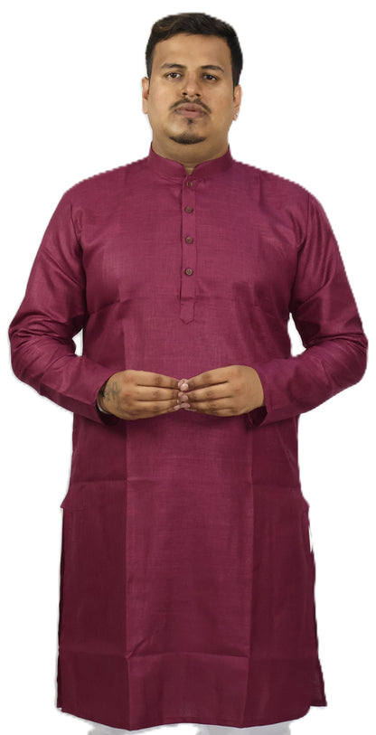 BLOSSOM MEN'S KURTA WINE