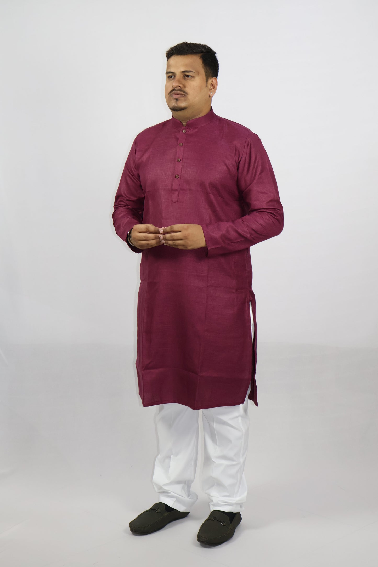 BLOSSOM MEN'S KURTA WINE