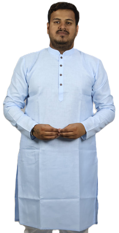 BLOSSOM MEN'S KURTA BLUE