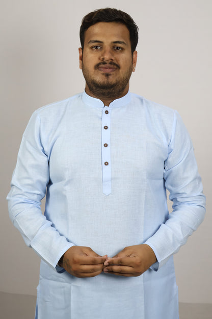 BLOSSOM MEN'S KURTA BLUE