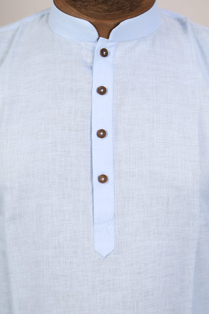 BLOSSOM MEN'S KURTA BLUE