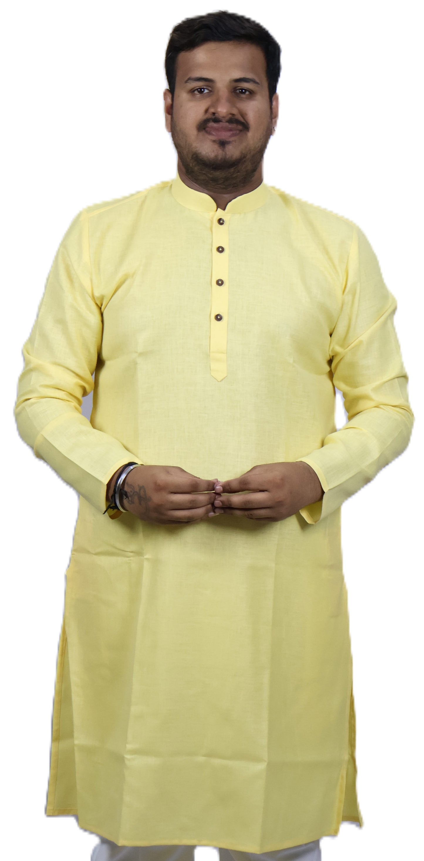 BLOSSOM MEN'S KURTA YELLOW (MILD)