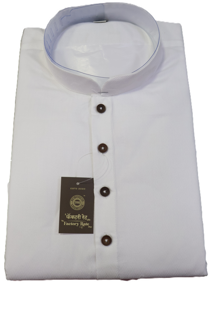 Men's White Kurta C - 01