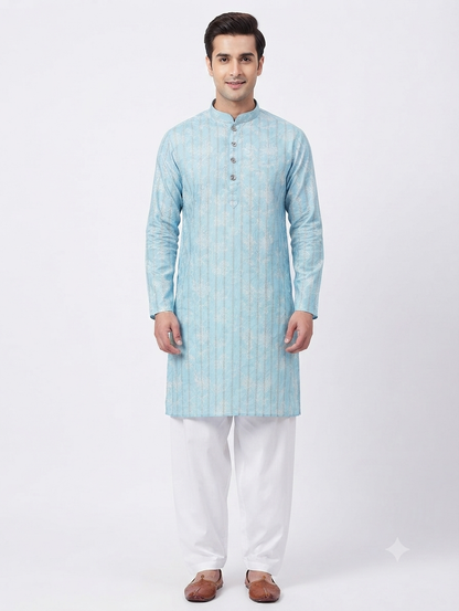 Men's Kurta Cent - 10 - Blue
