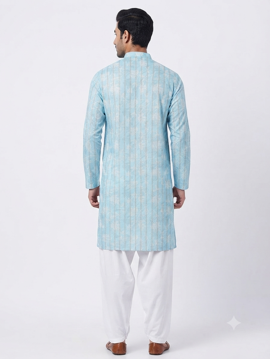 Men's Kurta Cent - 10 - Blue