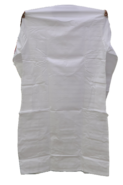 Men's White Kurta Cross Patta (137)