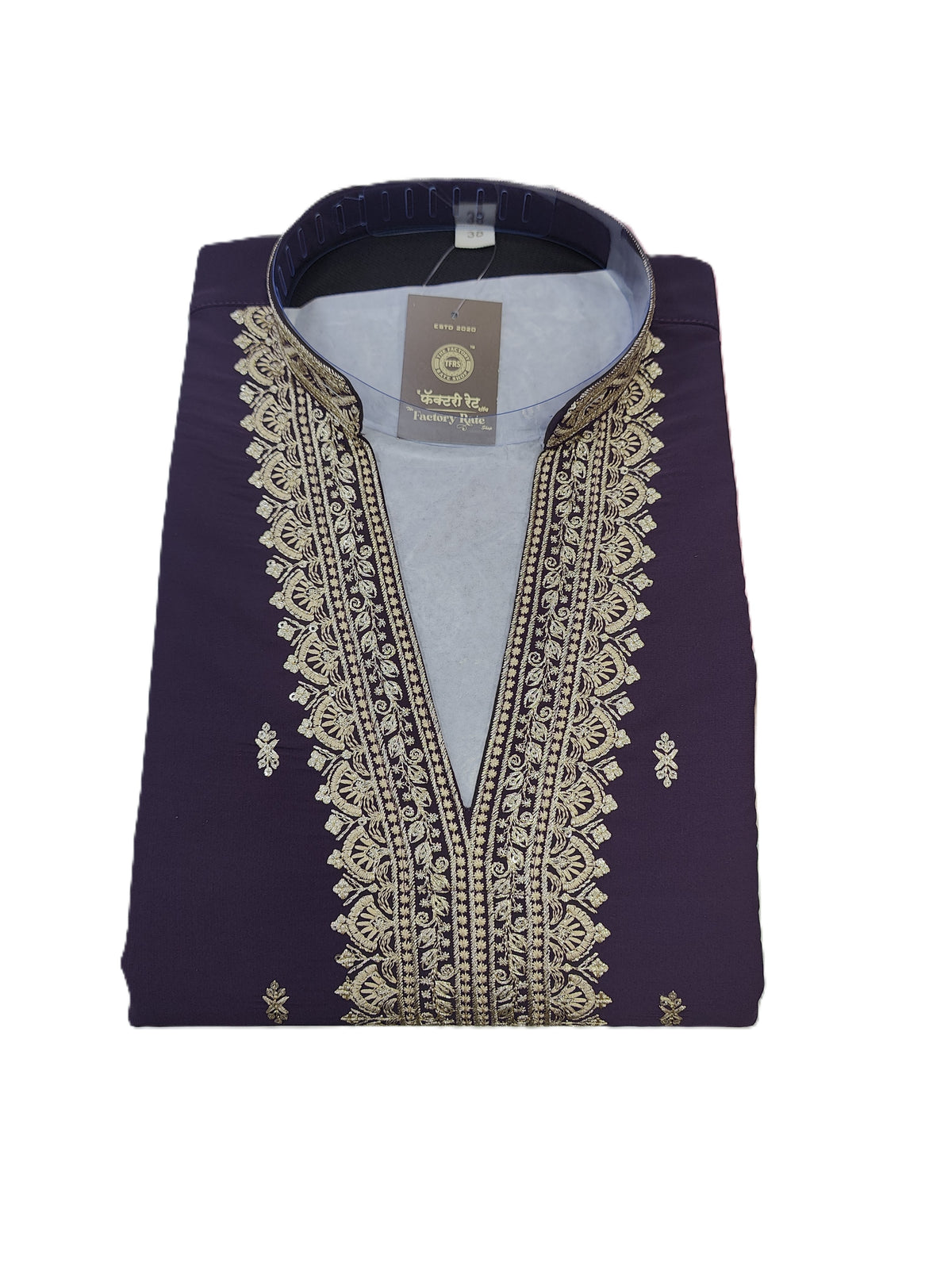 Men's V-neck Kurta DM-12 Wine
