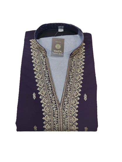 Men's V-neck Kurta DM-12 Wine