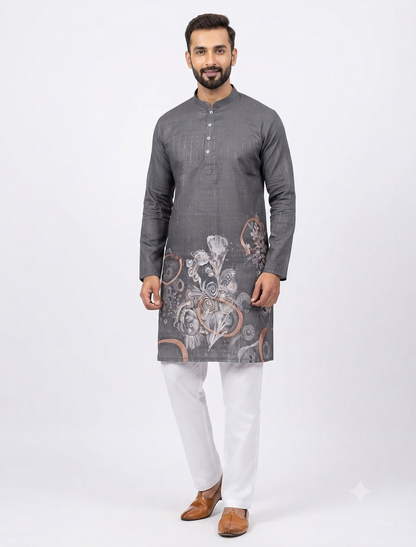 Men's Kurta FC 04 - Dark Grey