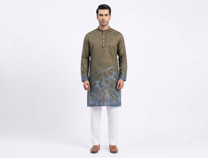 Men's Kurta FC 04 - Mehendi Green