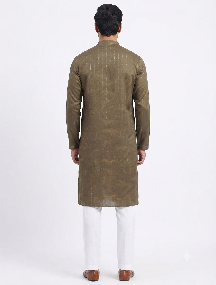 Men's Kurta FC 04 - Mehendi Green